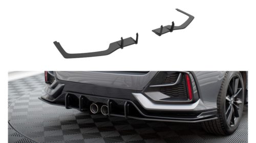 Splitter Honda Civic X Facelift Sport Rear Side Street Pro Black