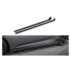 Diffuser Honda Civic X Sport Side Skirts + Flaps Gloss Black