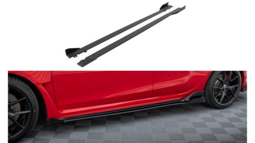 Diffuser Honda Civic XI Type-R Side Skirts Street Pro Black + Gloss Flaps