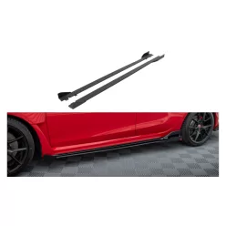   Diffuser Honda Civic XI Type-R Side Skirts Street Pro Black-Red + Gloss Flaps