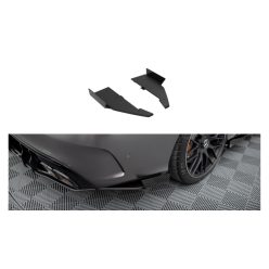  Splitter Mercedes-Benz C W205 C63 Facelift Rear Side Street Pro Black-Red + Gloss Flaps
