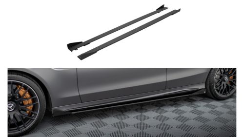 Diffuser Mercedes-Benz C W205 C63 Facelift Side Skirts Street Pro Black-Red + Gloss Flaps