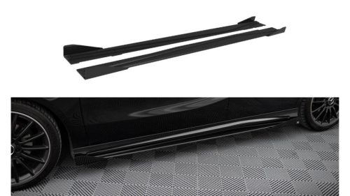 Diffuser Mercedes-Benz A W176 Facelift Side Skirts Street Pro Black + Gloss Flaps