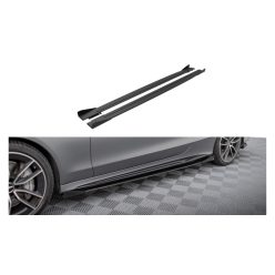   Diffuser Mercedes-Benz C C205 C43 Facelift Side Skirts Street Pro Black + Gloss Flaps