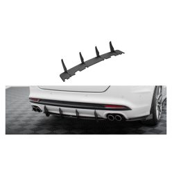   Diffuser Ford Mondeo V Facelift Fusion II Facelift Rear Street Pro Black-Red