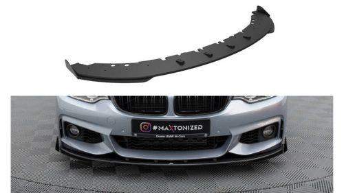 Splitter BMW 4 F32 F36 F33 M-Pack Front Pro + flaps Black