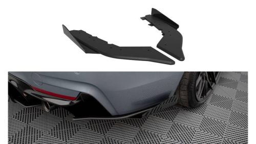 Splitter BMW 4 F32 M-Pack Rear Side Street Pro Black + Gloss Flaps