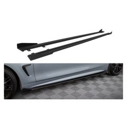   Diffuser BMW 4 F32 F36 F33 M-Pack Side Skirts Street Pro Black-Red + Gloss Flaps