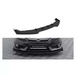 Splitter Honda Civic X Front Pro + flaps Black