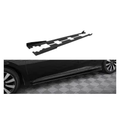   Diffuser Honda Civic X Side Skirts Street Pro Black-Red + Gloss Flaps
