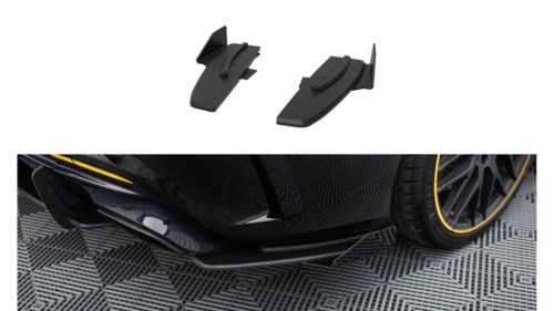 Splitter Mercedes-Benz CLA 45 C117 Facelift Rear Side Street Pro Black + Gloss Flaps