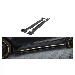  Diffuser Mercedes-Benz CLA 45 C117 Facelift Side Skirts Street Pro Black + Gloss Flaps