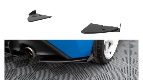 Splitter Toyota GR86 Rear Side Street Pro v.1 Black-Red + Gloss Flaps