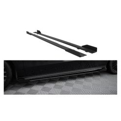   Diffuser Mercedes-Benz A W177 A35 Facelift Side Skirts Street Pro Black-Red + Gloss Flaps