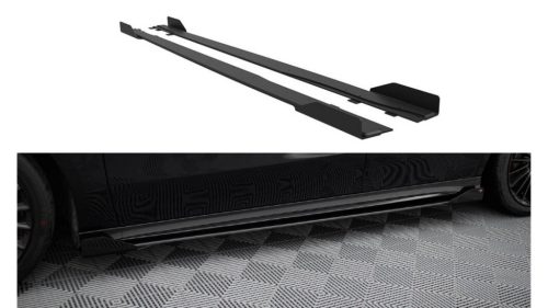 Diffuser Mercedes-Benz A W177 A35 Facelift Side Skirts Street Pro Black-Red + Gloss Flaps