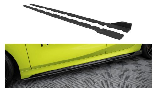 Diffuser BMW 1 F40 M-Pack Side Skirts Street Pro Black + Gloss Flaps