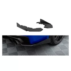   Splitter Subaru WRX STI Rear Side Street Pro Black-Red + Gloss Flaps