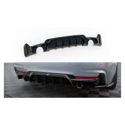   Diffuser BMW 4 F32 F36 F33 M-Pack Rear Valance Single Exhaust Version both side Gloss Black