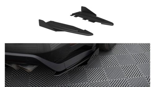 Splitter Ford Mustang VI GT Rear Side Street Pro Black-Red + Gloss Flaps
