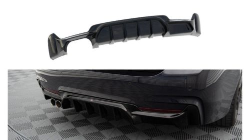 Diffuser BMW 4 F32 F36 F33 M-Pack Rear Valance Single Exhaust Version one side Gloss Black