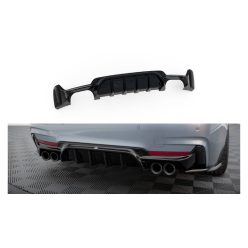   Diffuser BMW 4 F32 F36 F33 M-Pack Rear Valance Double Exhaust Version both side Gloss Black