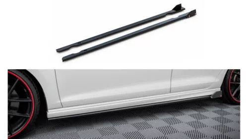Side Skirts Diffusers V.3 + Flaps Volkswagen Golf R Mk7
