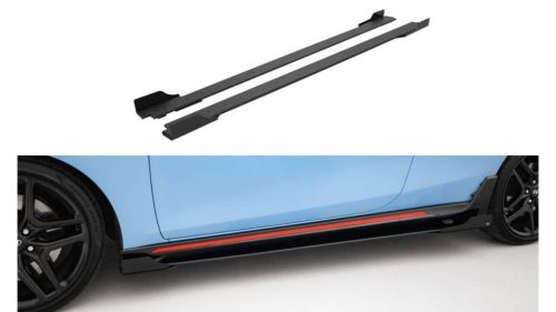 Side Skirts Hyundai Veloster N Mk2 Street Pro Black + Gloss Flaps