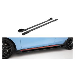   Side Skirts Hyundai Veloster N Mk2 Street Pro Black-Red + Gloss Flaps