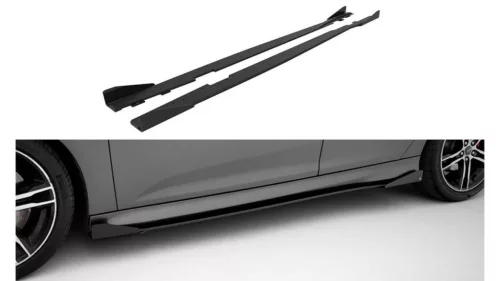 Side Skirts Ford Focus ST Mk3 Facelift Street Pro Black + Gloss Flaps