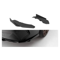   Splitter BMW M440i G22 G23 Facelift Rear Side Street Pro Black-Red + Gloss Flaps