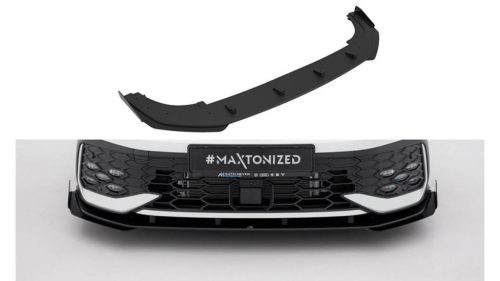Splitter Volkswagen Golf GTI GTE R-Line Mk8 Facelift Front Street Pro Black-Red + Gloss Flaps