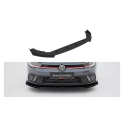   Splitter Volkswagen Polo GTI Mk6 Facelift Front Street Pro Black-Red + Gloss Flaps