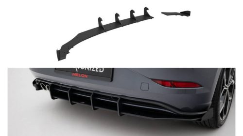 Diffuser Volkswagen Polo GTI Mk6 Facelift Rear Street Pro Gloss Flaps Black