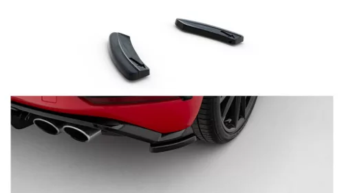 Splitter Volkswagen Golf R R-Line Mk7 Rear Side Facelift Red