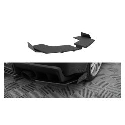   Splitter Mitsubishi Lancer EVO X Rear Side Street Pro Black-Red + Gloss Flaps