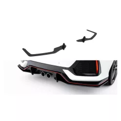   Splitter Honda Civic Sport Mk 10 Rear Side Street Pro Black-Red