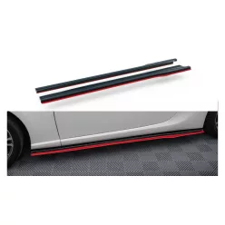   Diffuser Subaru BRZ Toyota GT86 Facelift Side Skirts v.2 Gloss Black + Red