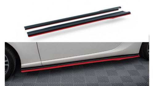 Diffuser Subaru BRZ Toyota GT86 Facelift Side Skirts v.2 Gloss Black + Red