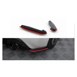 Splitter Subaru BRZ Rear Side v.2 Gloss Black + Red
