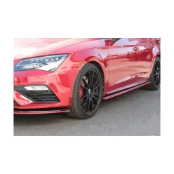   Diffuser Seat Leon III Cupra FR Facelift Side Skirts v.3 Gloss Black + Red