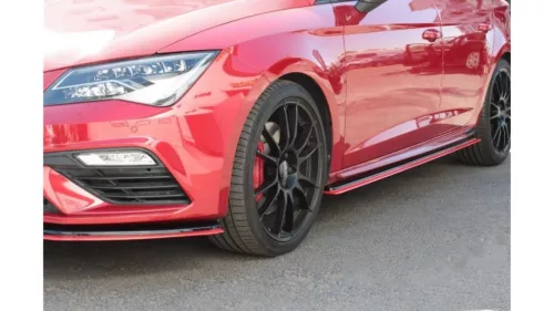 Diffuser Seat Leon III Cupra FR Facelift Side Skirts v.3 Gloss Black + Red