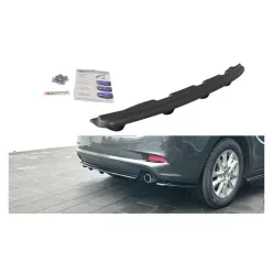   Splitter Mazda 3 III Facelift Rear Central with Diffuser Gloss Black