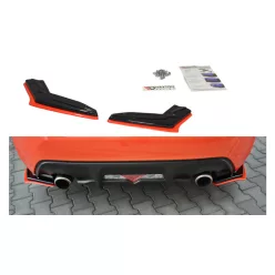   Splitter Toyota GT86 Facelift Rear Side v.2 Gloss Black + Red