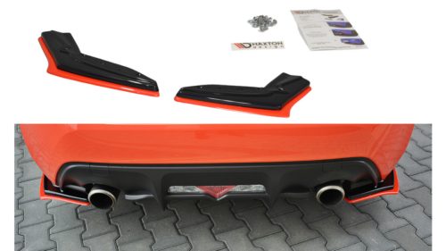 Splitter Toyota GT86 Facelift Rear Side v.2 Gloss Black + Red