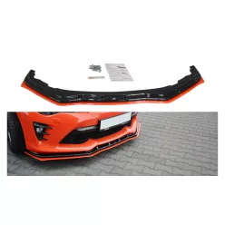 Splitter Toyota GT86 Facelift Front v.4 Gloss Black + Red