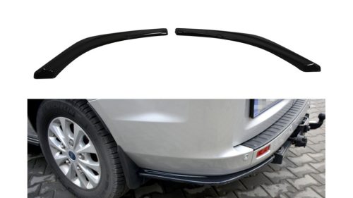 Splitter Ford Transit Custom I Facelift Rear Side Gloss Black
