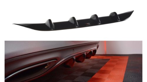 Diffuser Mercedes-Benz C W205 Rear Valance AMG-Line Gloss Black
