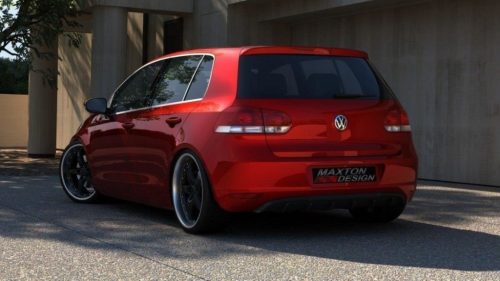 Diffuser Volkswagen Golf VI Rear without exhaust hole Gloss Black
