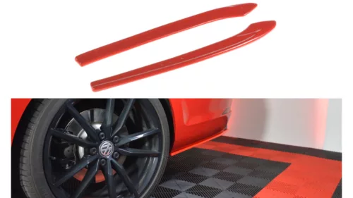 Splitter Volkswagen Golf 7 Facelift R Variant Rear Side v.2 Gloss Black