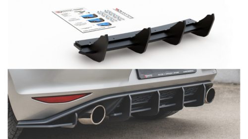 Diffuser Volkswagen Golf 7 GTI Rear Racing Durability v.1 Black